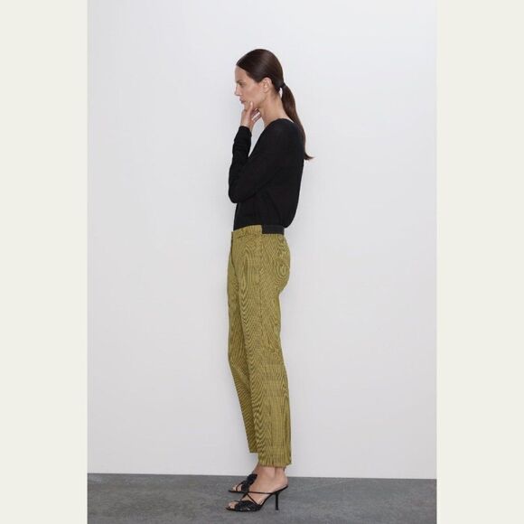 ZARA | Mid-waist skinny trouser in yellow/black - Picture 3 of 9